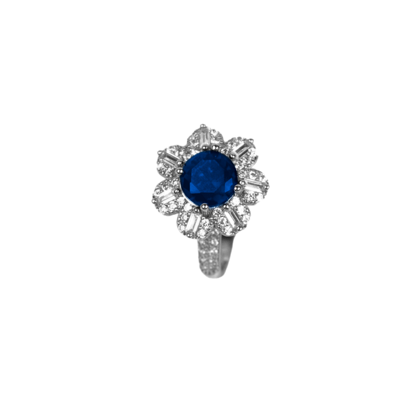 925 SILVER TWO WAY BLUE BLOOM