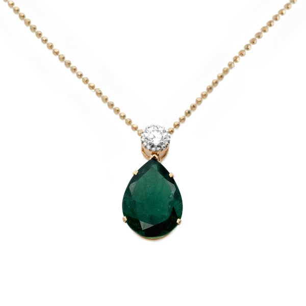 925 SILVER GREEN DROP PENDANT